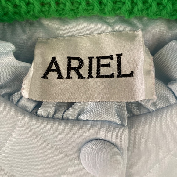 Vintage ice baby blue bed jacket - Picture 3 of 4